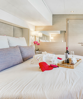 Aboard the Ingulgence Yacht bedroom