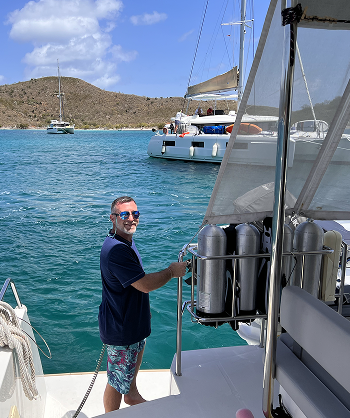 Shane on yacht
